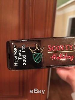 2002 Scotty Cameron Holiday Newport 2 Limited 35 inch Putter W Candy Cane Hdcvr
