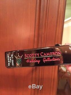 2002 Scotty Cameron Holiday Newport 2 Limited 35 inch Putter W Candy Cane Hdcvr