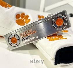 Clemson Tigers Scotty Cameron Select Newport 2 Putter Custom Circle T Shaft Band