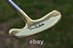 Custom Gold Scotty Cameron SC Titleist Bullseye Flange Putter + HC Engraved Car