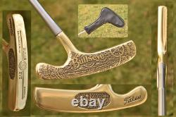 Custom Scotty Cameron SC Titleist Bullseye Putter + HC / Engraved STEAMPUNK 35