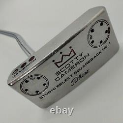 LEFT SCOTTY CAMERON STUDIO SELECT SQUAREBACK 1 Putter 34in LH with Cover & ball