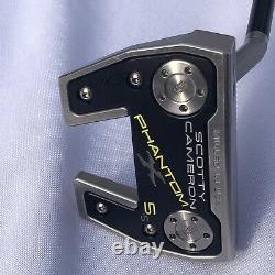 LH Scotty Cameron PhantomX 5.5 Putter 38 w SuperStroke Flatso 3.0 Grip MINT