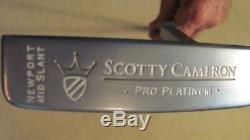 Mint Custom Refinished Scotty Cameron Pro Platinum Newport MID Slant Putter -rh