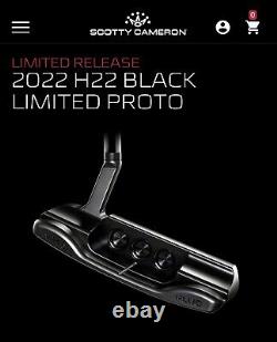 NEW Scotty Cameron Holiday H22 Black Limited Proto Putter (1/1500)