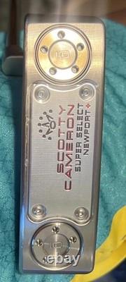 New Scotty Cameron Super Select Newport Plus Putter 35 Milled Cover Included