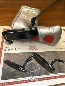 Rare Scotty Cameron Classic 1 Putter, Sight Line, Circle-T Shaft Band, 35in, COA