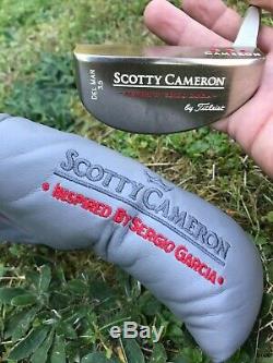 Rare Scotty Cameron Inspired by Sergio Garcia golf putter + Original Headcover