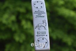 STUNNING Scotty Cameron Titleist Newport 2 Custom Engraved LONE WOLF Putter RH