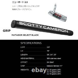 Scotty Cameron 2018 NEWPORT 2.5 Putter RH 34ich Steel shaft with HC new