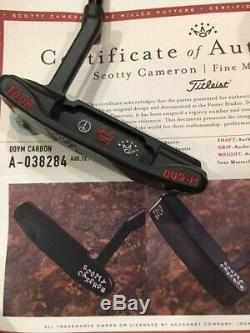 Scotty Cameron Circle T 009M Custom Deluxe Stamped Putter, Black Shaft, 350g