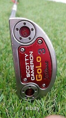 Scotty Cameron Golo 3 Putter 34 Scotty Cameron Red Pistol Grip +hcvr