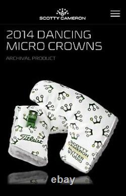 Scotty Cameron Headcover 2014 Masters Micro Crowns Putter Cover Pivot Tool New