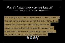 Scotty Cameron Phantom 7.5 35 Custom Black No HC