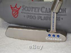 Scotty Cameron Pro Platinum Newport Mil-Spec 33 Putter withCover & Tool GREAT