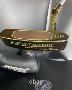 Scotty Cameron Putter TeI3 NEWPORT GOLD PLATED Custom 34in $250 carbon shaft
