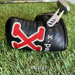 Scotty Cameron Red X Mallet Putter with Head cover & Divot Tool 34 Right Handed