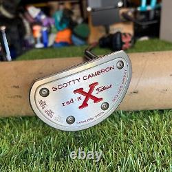 Scotty Cameron Red X Mallet Putter with Head cover & Divot Tool 34 Right Handed