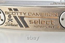 Scotty Cameron Select Newport 2 Skull Putter PT Titleist 34in RH Headcover HC