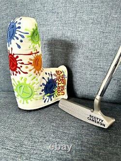 Scotty Cameron TOUR ONLY Circle T Newport 2.5 White Splash Headcover INCLUDED