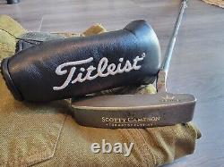 Scotty Cameron Titleist Laguna putter, with Original leather headcover made in USA