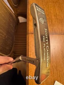 Scotty Cameron Titleist Pro Platinum Putter 35 MidSlant Newport Headcover/Divot