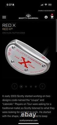 Scotty Cameron Titleist RED X putter Right-handed