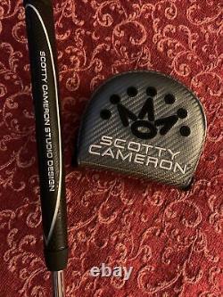 TITLEIST SCOTTY CAMERON BLACK PHANTOM MILLED PUTTER ORIGINAL 34 WithCOVER