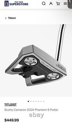 Titleist Scotty Cameron 2024 Phantom 9 Mallet Putter Silver/Black with Headcover