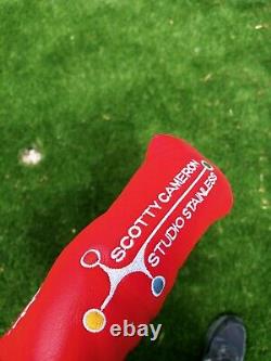Titleist Scotty Cameron Newport LH putter with scotty cameron red cover