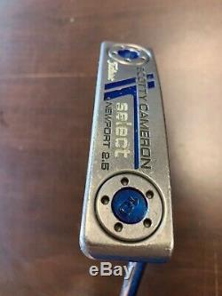 Titleist Scotty Cameron Select Newport 2.5 Putter RH 34 Jumbo Matador Grip 1907