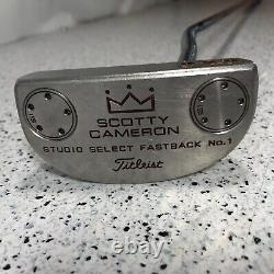Used RH Mens Titleist Scotty Cameron Studio Select Fastback No. 1 Putter 35